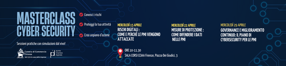 Masterclass Cybersecurity 15,22,29 aprile